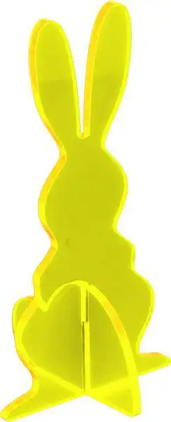 11111Elliot Lichtzauber - Sonnenfänger 1019914  3D-Hase klein 12 cm stehend gelb