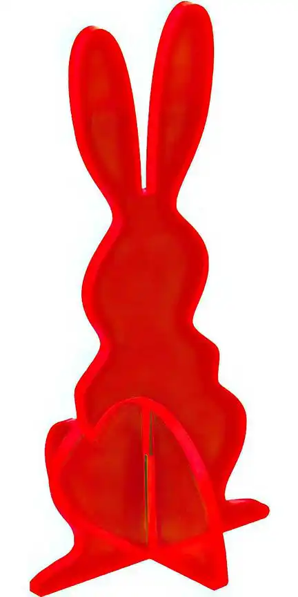 Elliot Lichtzauber - Sonnenfänger 1019913  3D-Hase klein 12 cm stehend rot