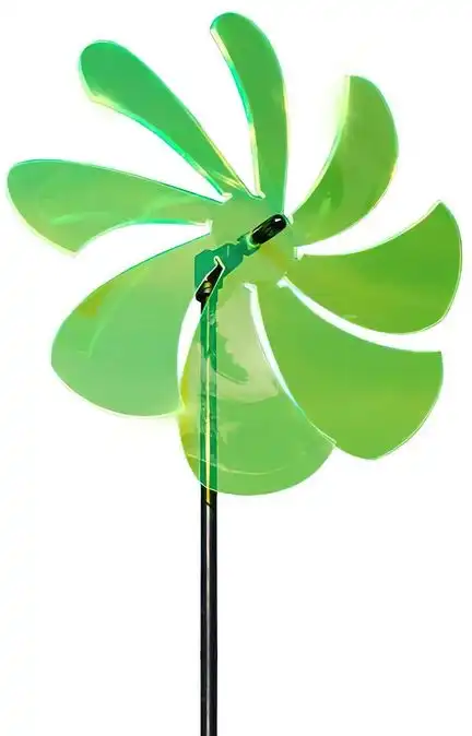 Elliot Lichtzauber - Sonnenfänger 1023001  Sonnenfänger Lichtzauber - Windrad/stehendes Windspiel 25 cm inkl. 25 cm inkl. 100 cm Stab grün