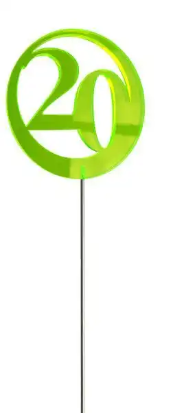 Elliot Lichtzauber - Sonnenfänger Sonnenfänger Lichtzauber - Jubiläumszahl/Jahreszahl ""20"" grün 6 cm 20 grün 6 cm inkl. 25 cm Stab