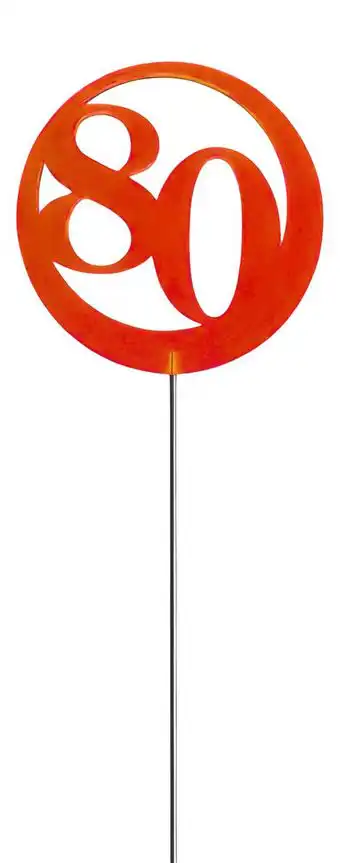 Elliot Lichtzauber - Sonnenfänger Sonnenfänger Lichtzauber - Jubiläumszahl/Jahreszahl ""80"" rot 6 cm 80 rot 6 cm inkl. 25 cm Stab