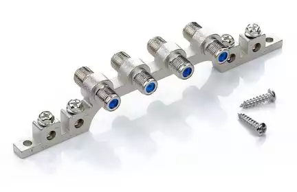 DUR-line 14451-4 F-Erdungsblock / F-Verbinder 4-fach
