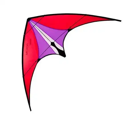 11111Prism Micron Red Zweileiner-Lenkdrachen/Stabdrachen (2-Leiner) rtf (flugfertig) 100 cm x 43 cm Micro-Carbon-Gestänge rot/lila