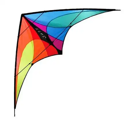 Prism Jazz Spectrum Zweileiner-Lenkdrachen/Stabdrachen (2-Leiner) rtf (flugfertig) 140 cm x 71 cm Cfk-Gestänge rainbow