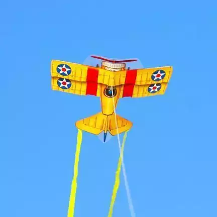 11111X-Kites Mini Micro Kites Bi-Plane - Einleiner-Drachen/Kinderdrachen (1-Leiner) rtf (flugfertig) 11 cm x 12 cm