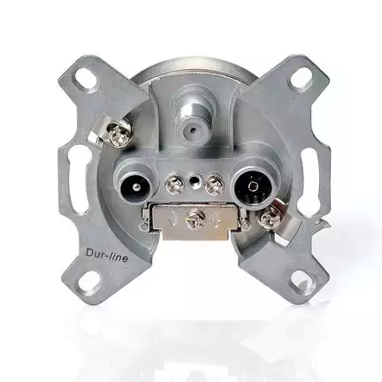 DUR-line 63001  SAT- Antennendose - Durchgangsdose 10 db,  geeignet für Unicable / Einkabellösungen Class A