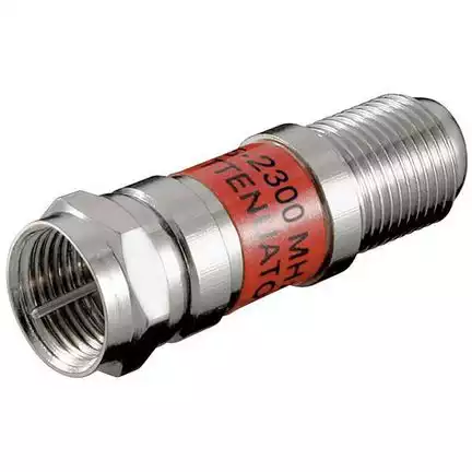 10dB Dämpfungsglied F-Stecker / F-Kupplung Wentronic FR3-10DC