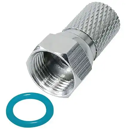 F-Stecker / F-Aufdrehstecker 7.5 mm BigNut mit Dichtring
