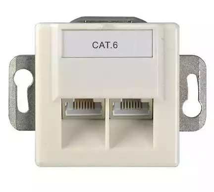 XmediaSat CAT6UP-W Cat6 Netzwerkdose für Unterputzmontage weiß