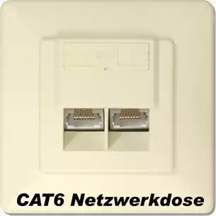 XmediaSat CAT6UP-E Cat6 Netzwerkdose für Unterputzmontage beige