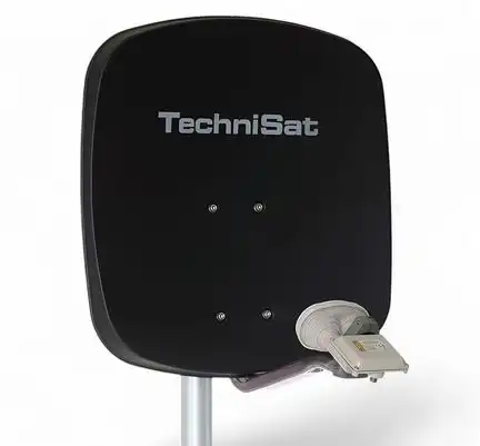1 Teilnehmer Sat-Anlage Astra / Hotbird - TechniSat DigiDish 45A + MBS   1 Anschluss anthrazit mit Maximum Single Monoblock 4K / 3D / HDTV ready inkl. Masthalterung