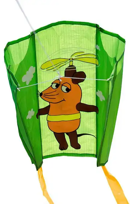 Elliot Maus Flieger Elliot Maus - Einleiner-Drachen/Kinderdrachen (Pocket-Kite/1-Leiner) 76 cm x 50 cm grün