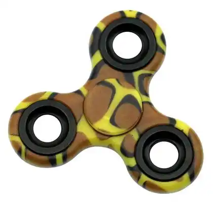 Elliot Fidget Spinner Camouflage für Hand und Finger Akrobatik 7x7cm Rainbow-Leopard