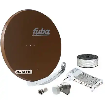 8 Teilnehmer Sat-Anlage - Fuba SProfi85 HS08B   Schüsselgröße: 85 cm 8 Anschlüsse braun 4K / 3D / HDTV ready