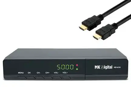 MK Digital HD-S3 FULL HDTV Sat Receiver HDMI EPG USB Mediaplayer,  Astra-Hotbird-Türksat vorprogrammiert