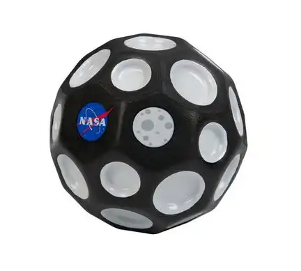 Waboba 3250613  Moon Ball NASA – am Höchsten Springender Gummiball – Patentiertes Original-Design – Ballkrater Erzeugen beim Aufprall EIN knallendes Geräusch – Leicht Greifbar – Flummies für Kinder - 65mm NASA Monddesign