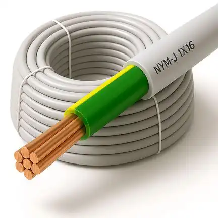 1x16mm² Blitzschutz Erdungskabel - XmediaSat   NYM-J 1 x 16 mm² grau