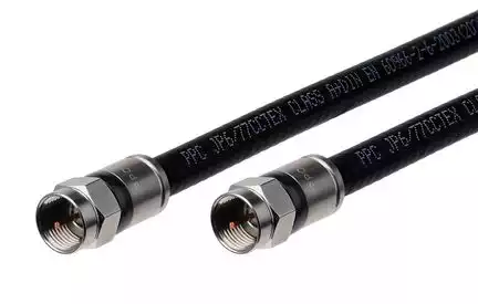 Antennenkabel F-Stecker / F-Stecker - PPC 0.80 m schwarz Jumperkabel Patchkabel