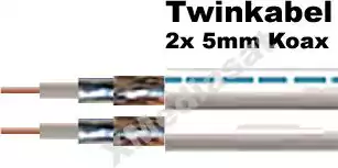 Antennenkabel - Transmedia KH8 5.0 mm 85 dB Twinkabel Sat Kabel Meterware