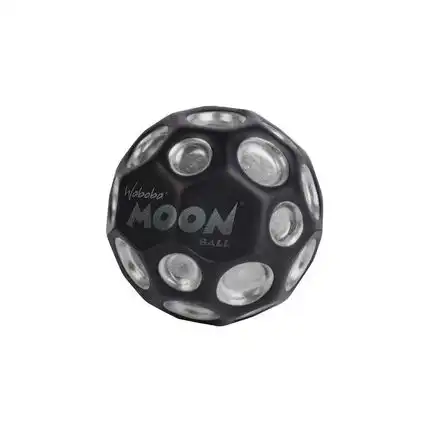 11111Waboba 3250613  Moon Ball DARK SIDE OF THE MOON – am Höchsten Springender Gummiball – Patentiertes Original-Design – Ballkrater Erzeugen beim Aufprall EIN knallendes Geräusch – Leicht Greifbar – Flummies für Kinder - 65mm DARK SIDE OF THE MOON