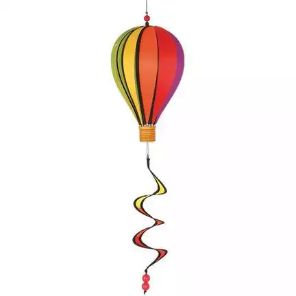 11111hängendes Windspiel Balloon - Rainbow 17 x 28 cm (Ballon) 4  x 3.5 cm (Korb) 10 x 35 cm (Spirale) rainbow