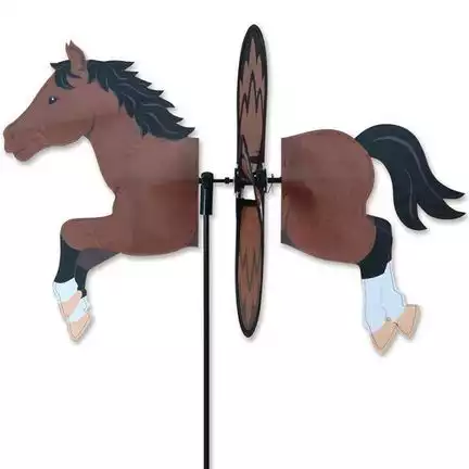 11111- stehendes Windspiel Pferd Ø 32 cm 48 x 34 cm braun 