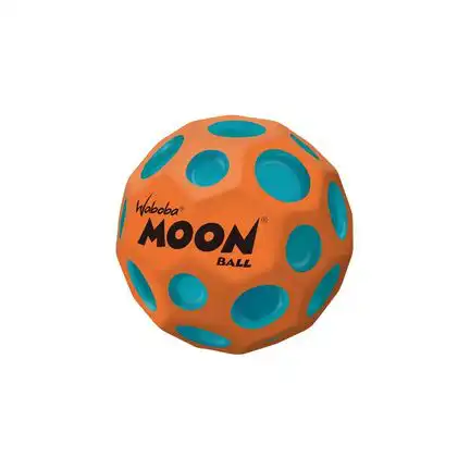 Waboba 3250614  Moon Ball MARTIAN – am Höchsten Springender Gummiball – Patentiertes Original-Design – Ballkrater Erzeugen beim Aufprall EIN knallendes Geräusch – Leicht Greifbar – Flummies für Kinder - 63mm MARTIAN orange-blau