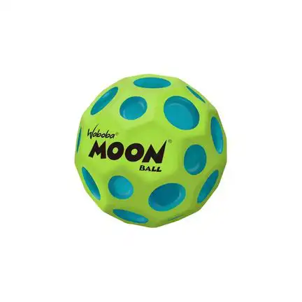 Waboba 3250614  Moon Ball MARTIAN – am Höchsten Springender Gummiball – Patentiertes Original-Design – Ballkrater Erzeugen beim Aufprall EIN knallendes Geräusch – Leicht Greifbar – Flummies für Kinder - 63mm MARTIAN grün-blau